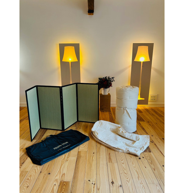 Tatami pliable + futon japonais ou futon Yoga