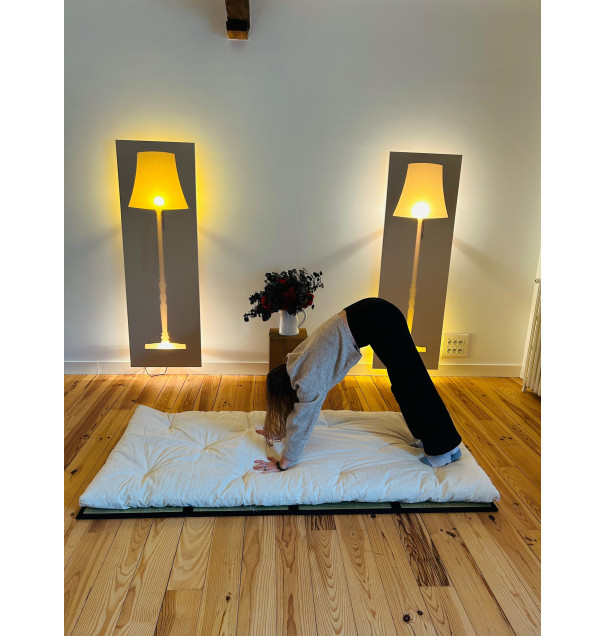 Tatami pliable + futon japonais ou futon Yoga