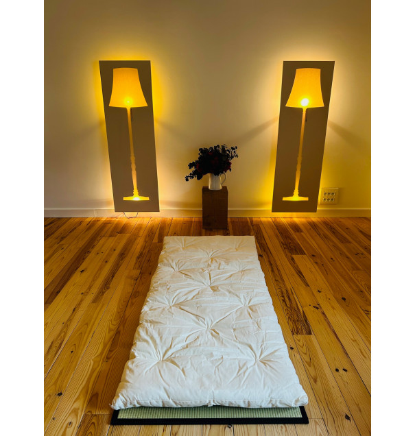 Tatami pliable + futon japonais ou futon Yoga