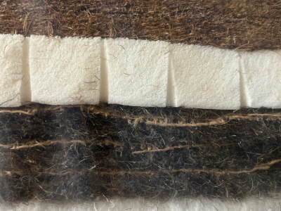 Fibre de coco et crin de cheval